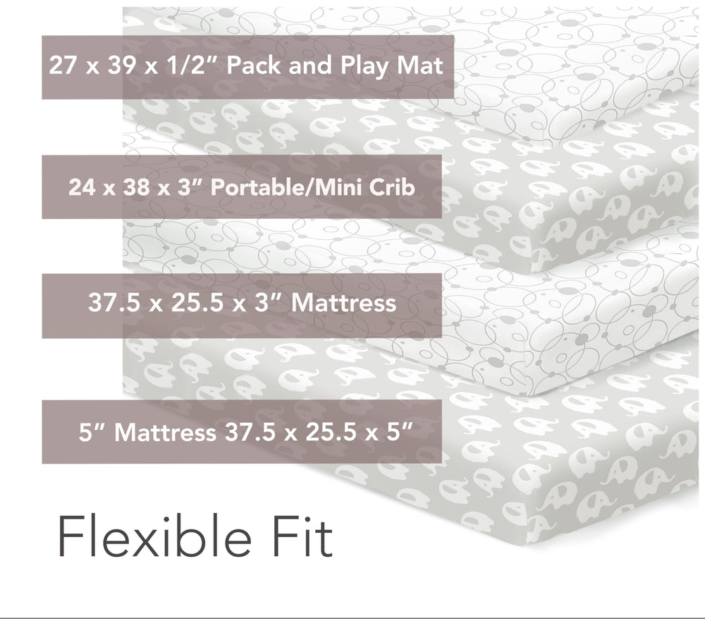 Cambria Baby pastel gray white colorway coordinates with any nursery decor