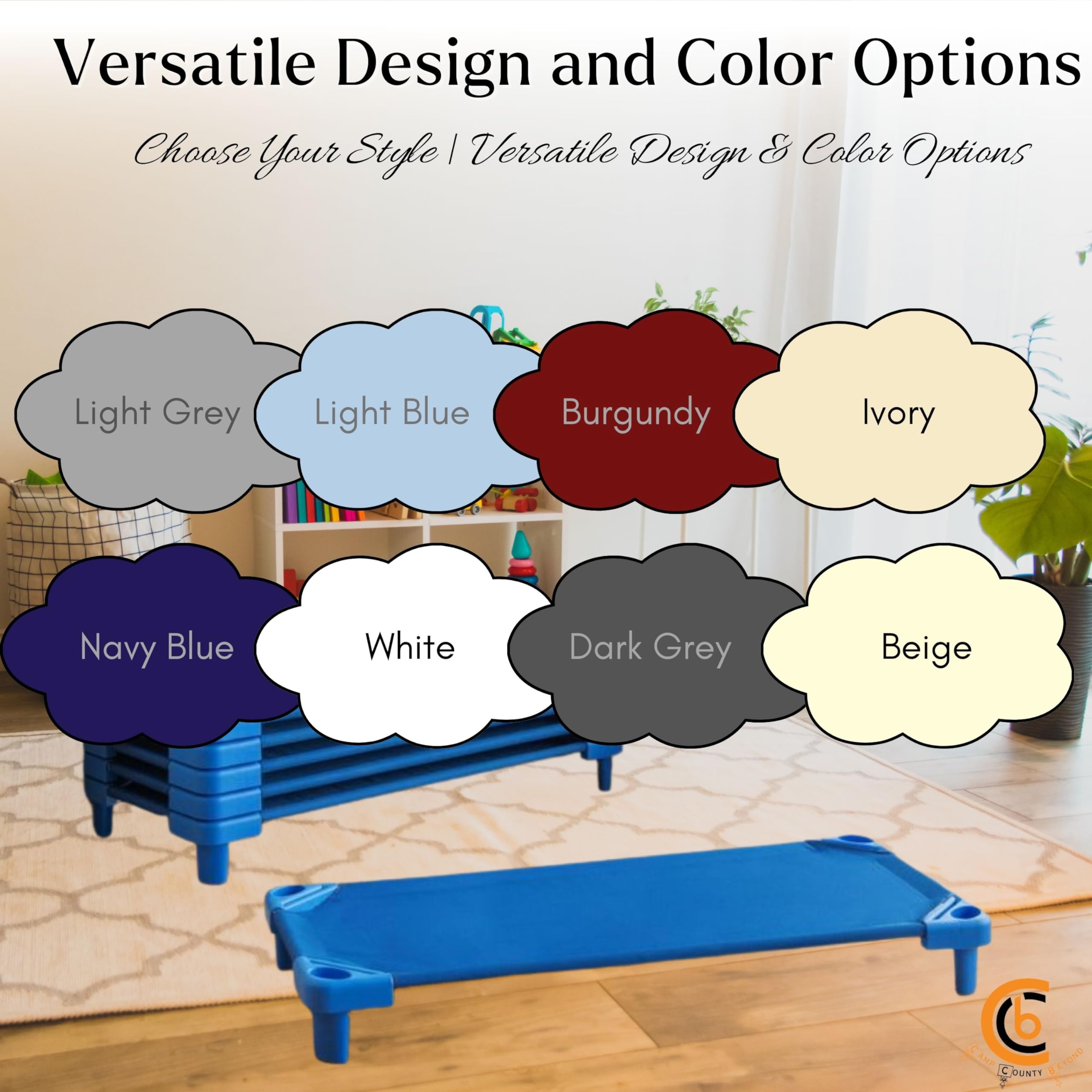 Ideal for home or daycare use with standard 22x52 toddler cots.