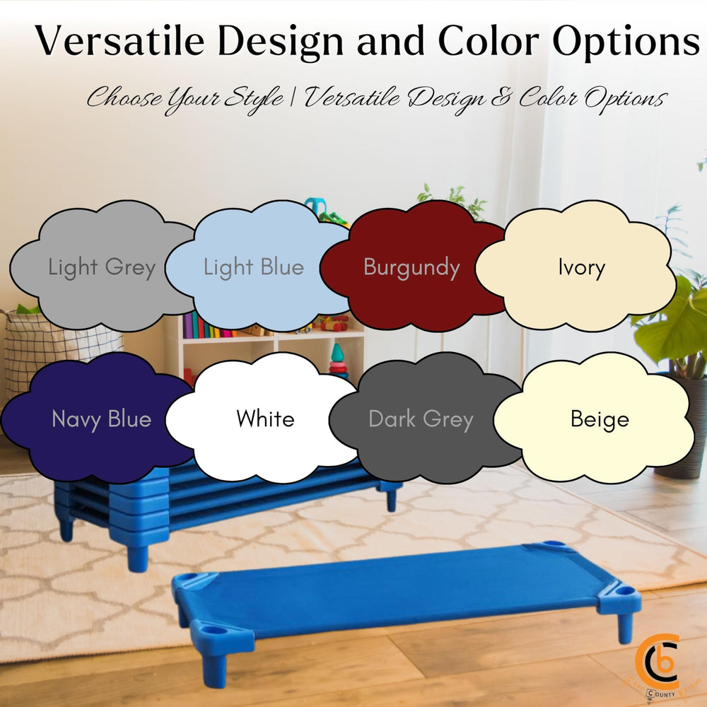 Ideal for home or daycare use with standard 22x52 toddler cots.