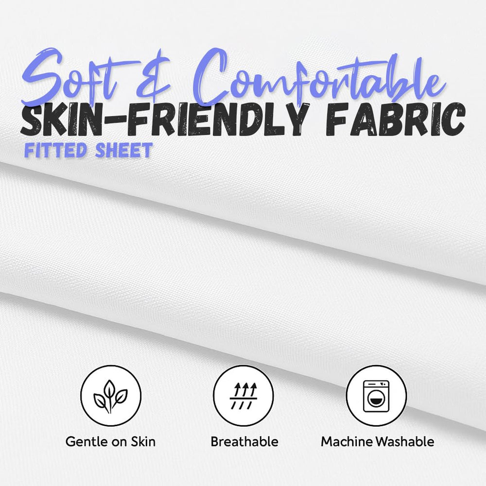 Camp County Beyond reinforced elastic loops keep sheets in place on busy preschool days.