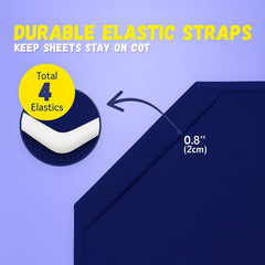 Camp County Beyond soft microfiber cot sheet provides a gentle touch for nap time.
