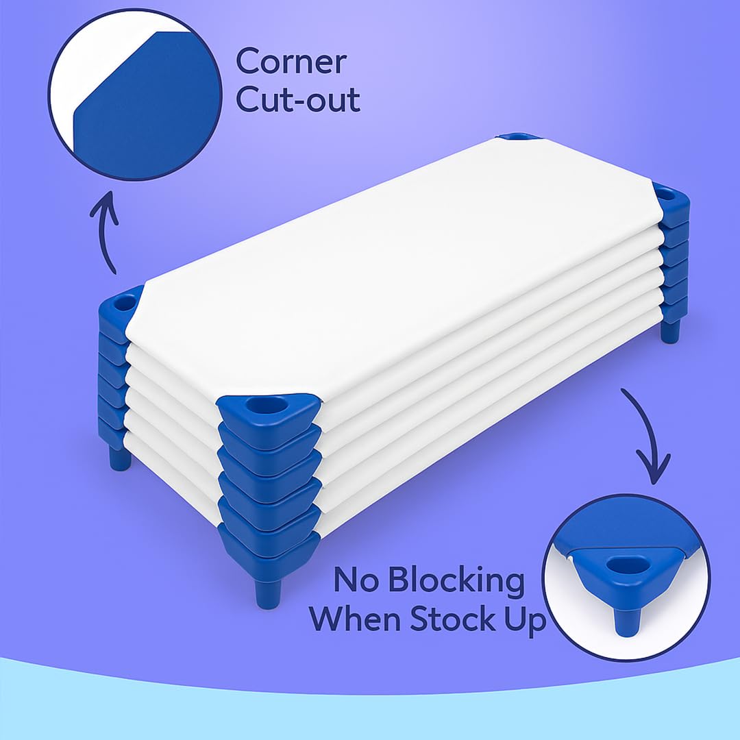 Camp County Beyond white cot sheet keeps rooms looking clean.