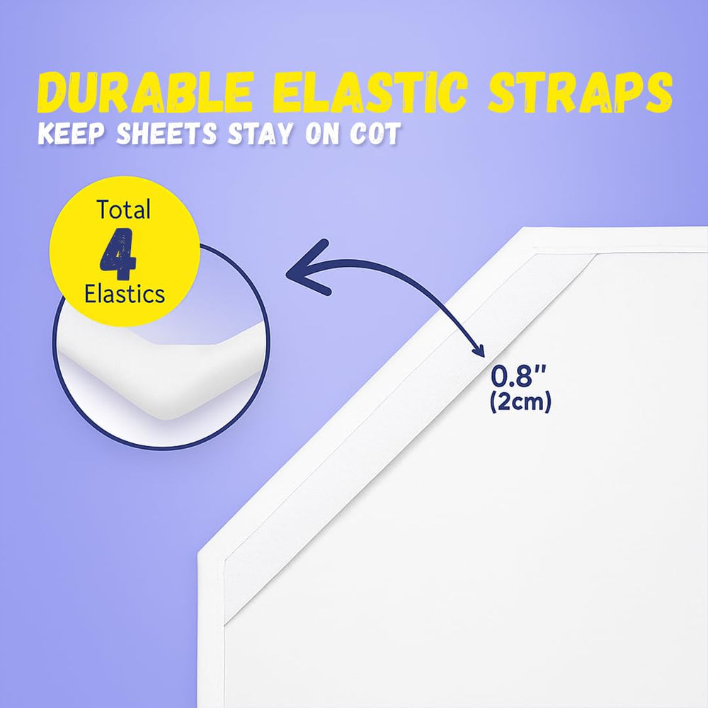 Camp County Beyond wrinkle-free fit reduces shifting during naps.