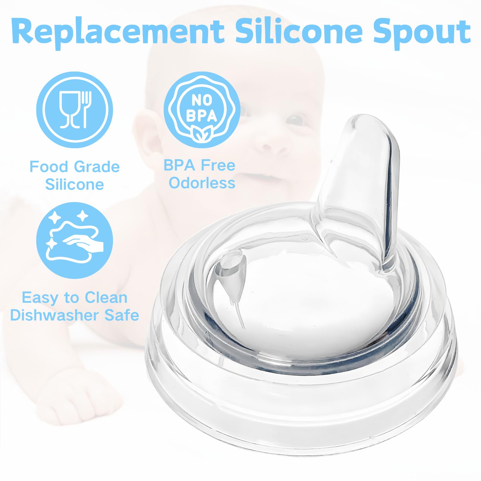 CAMTOVGCA Sippy Spout compatible with Natural Trainer cups for independent sipping.