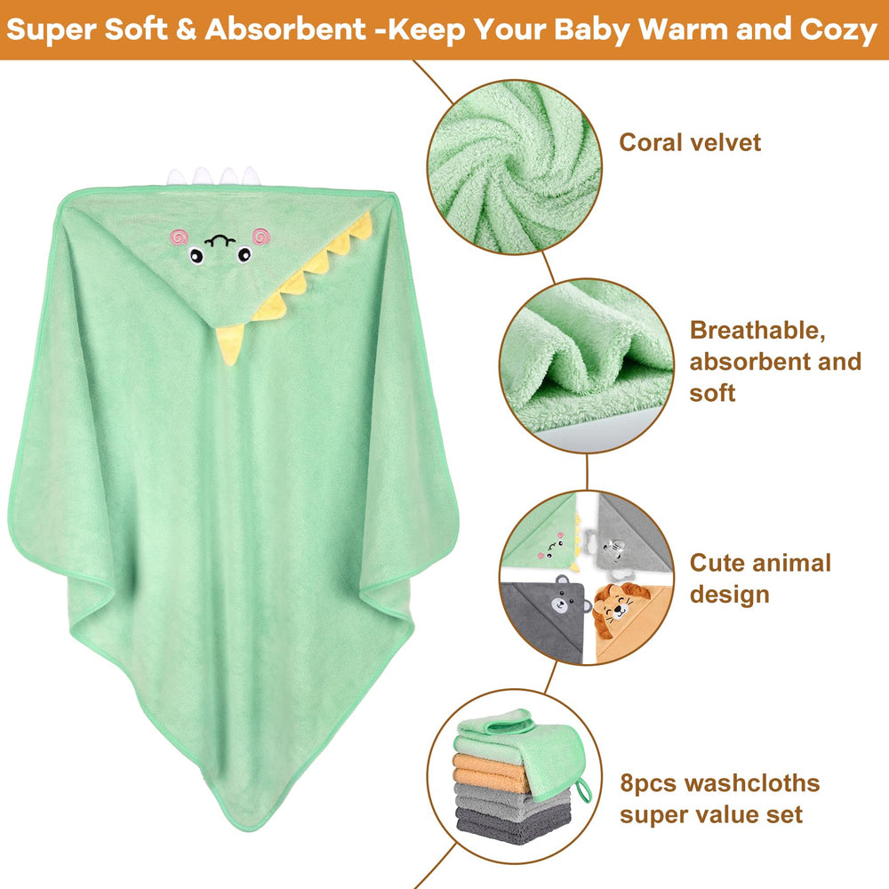 CandyHome lion hooded towel adds fun while keeping baby warm and dry