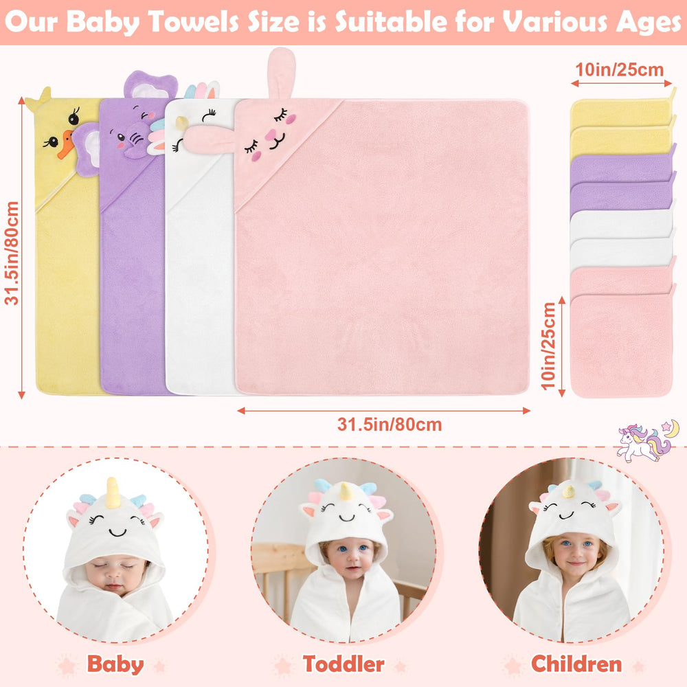 CandyHome elephant hooded towel with plush fabric for cozy bath moments