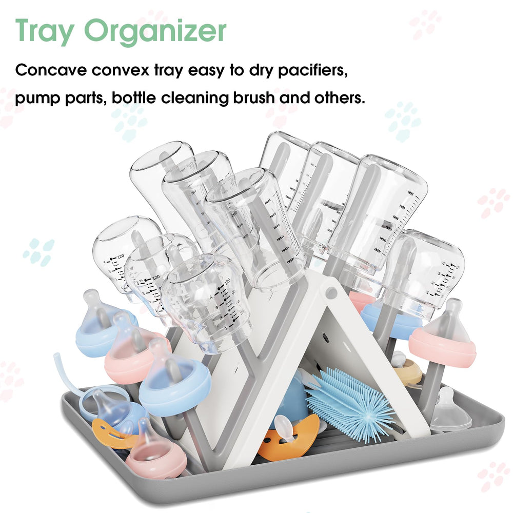 CandyHome bottle drying rack in use while traveling