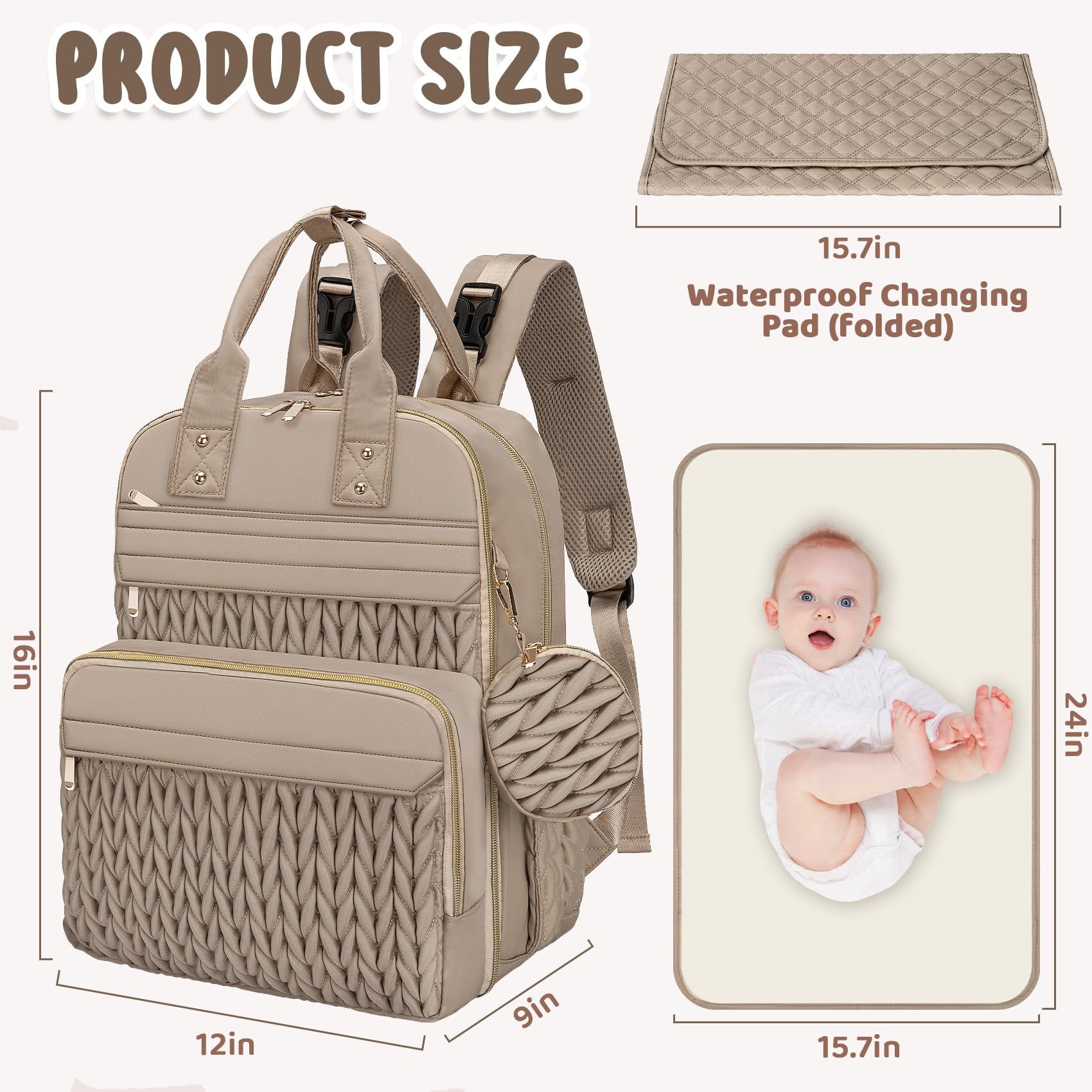 CandyHome changing pad included for convenient on the go