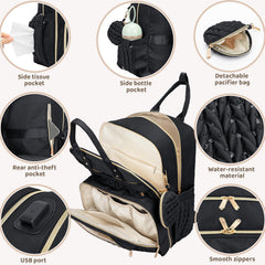 CandyHome waterproof nylon build and sturdy zippers protect belongings in wet conditions