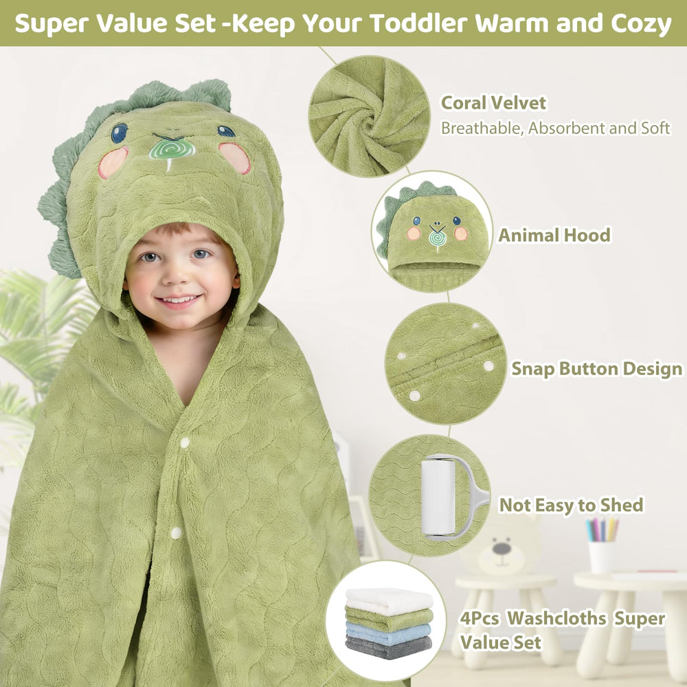 CandyHome elephant hooded towel features cute design for cozy bath time