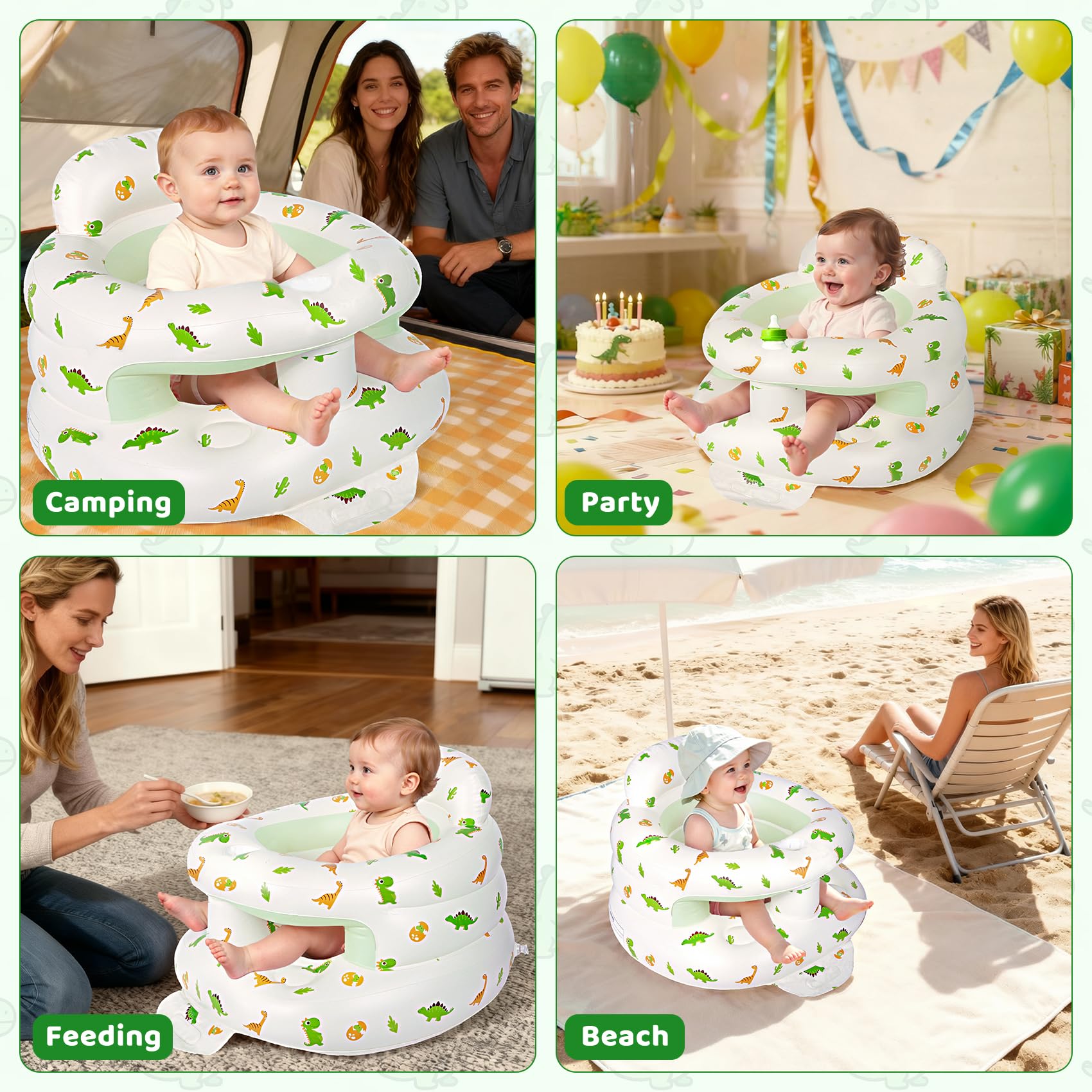 CandyHome ergonomic bionic design cradles baby gently for sit-up support