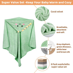 CandyHome hooded towel with deer design, gentle on skin