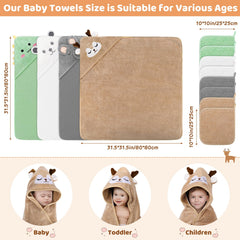 CandyHome hooded towel with elephant design, soft and absorbent