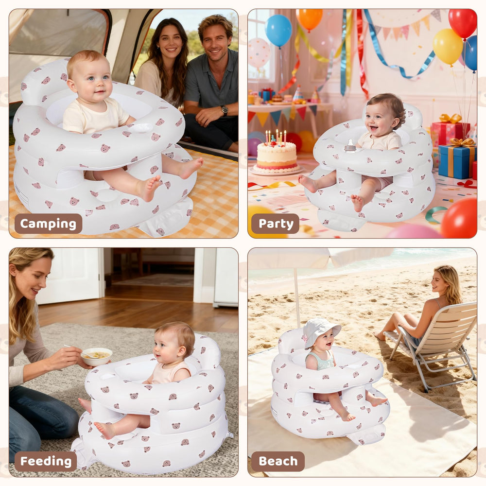 CandyHome Bear seat used at home and outdoors for feeding or play