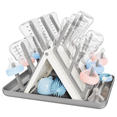 CandyHome large bottle drying rack front view showing 18-bottle capacity