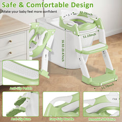 CandyHome height-adjustable potty seat demonstrating 5 positions for growing toddlers.