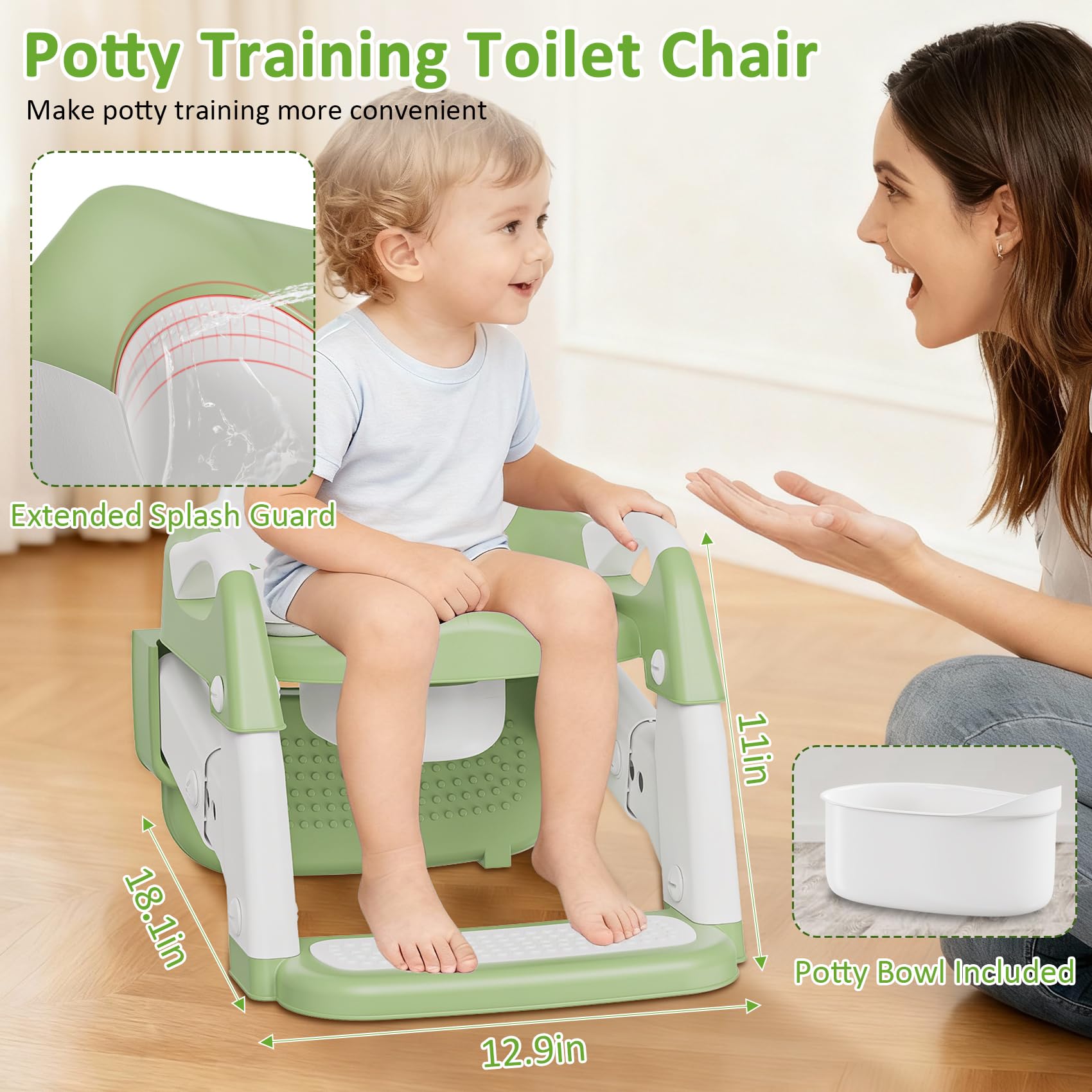 CandyHome non-slip pad and safety handles offer secure stability.