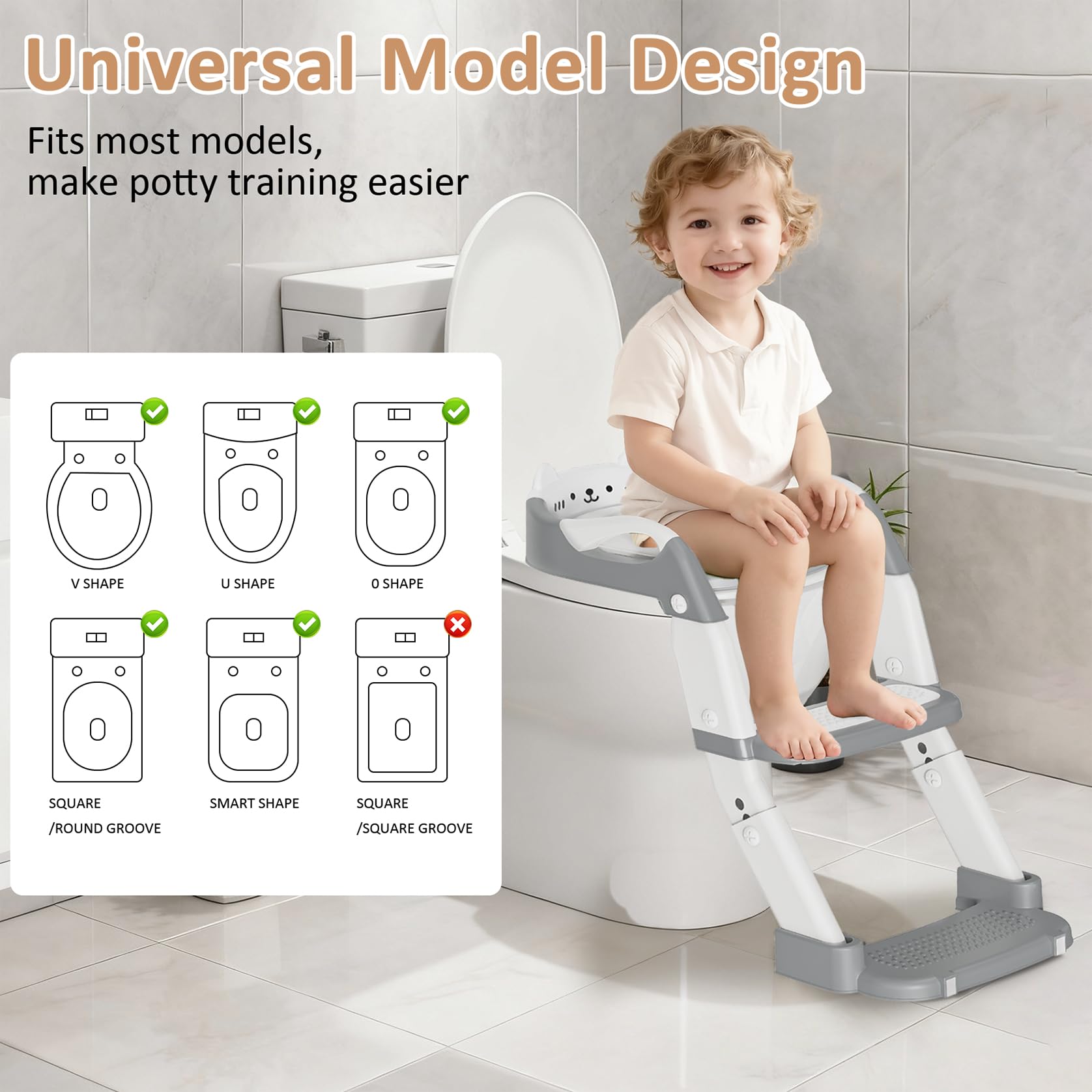 CandyHome Potty Seat Splash Guard helps reduce spills during use.