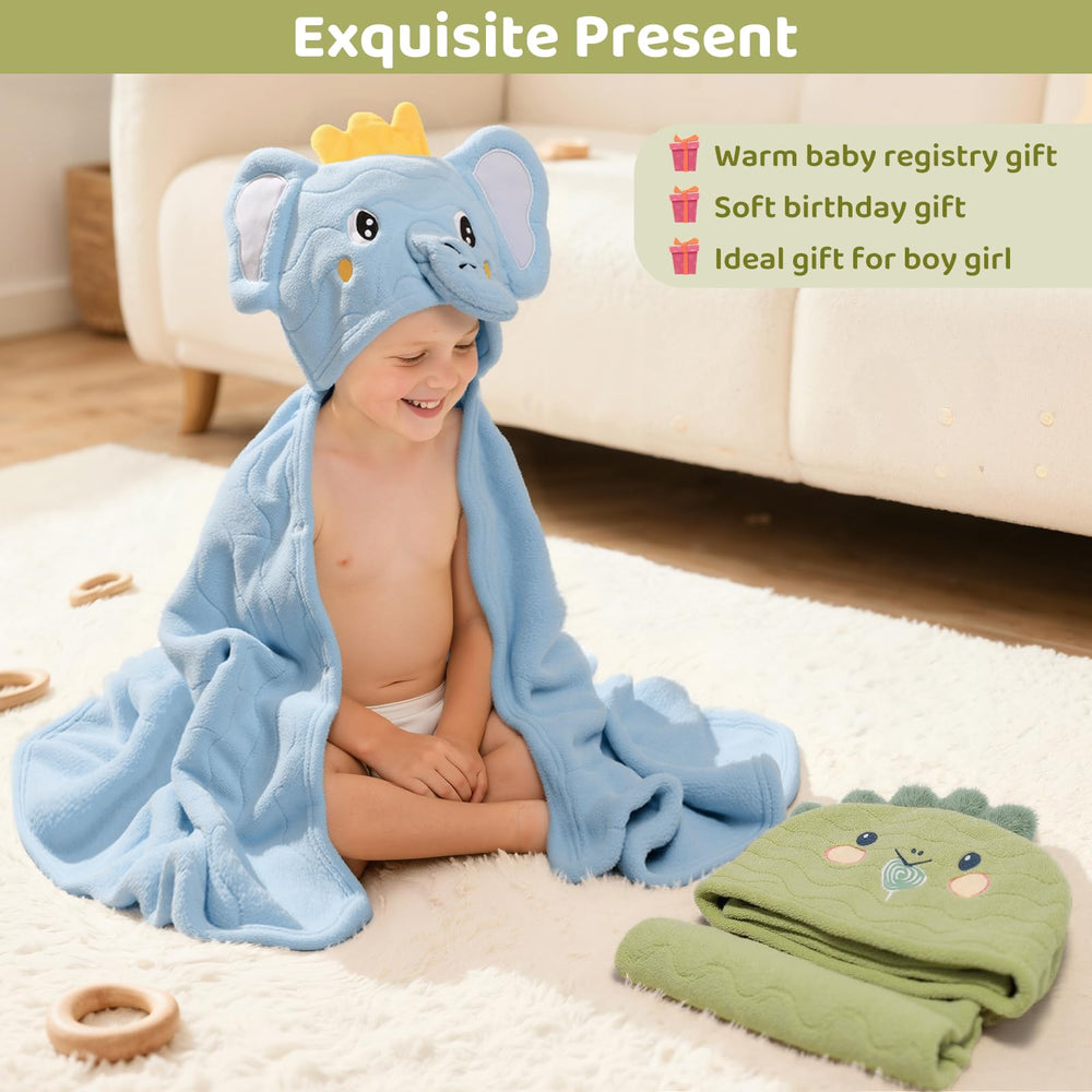 CandyHome towel after bath keeps little ones warm and comfy