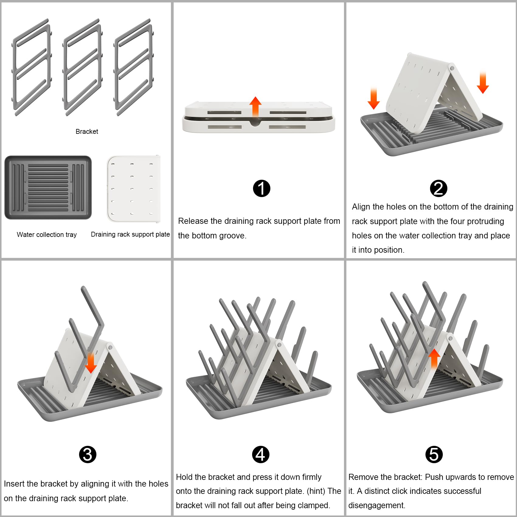 Under-rack storage space for brushes and pump parts