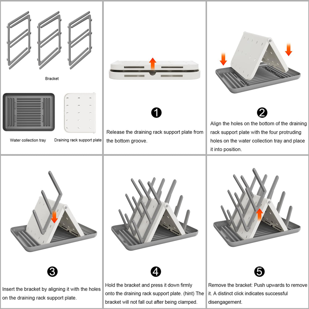 Under-rack storage space for brushes and pump parts
