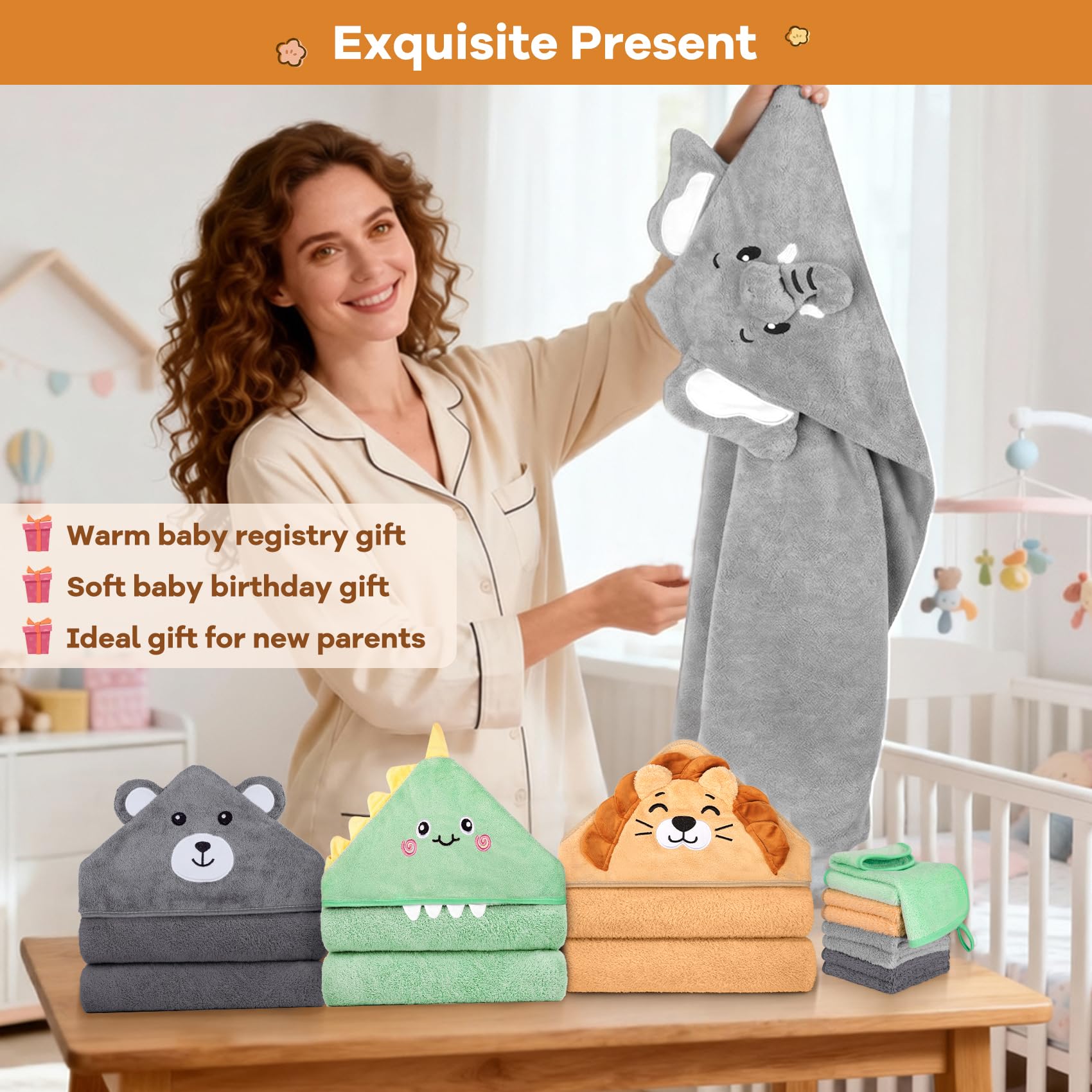 CandyHome washcloth set soft close-up for gentle cleansing
