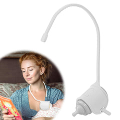 Canela Cane adjustable bottle support side view showing stable positioning for guided feeding.