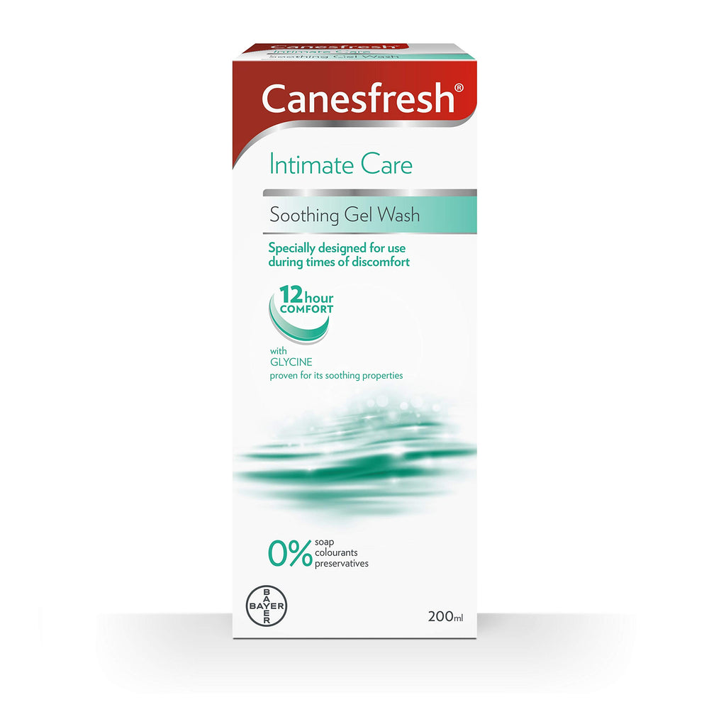 Canesfresh soothing wash gel bottle front view for daily intimate cleansing