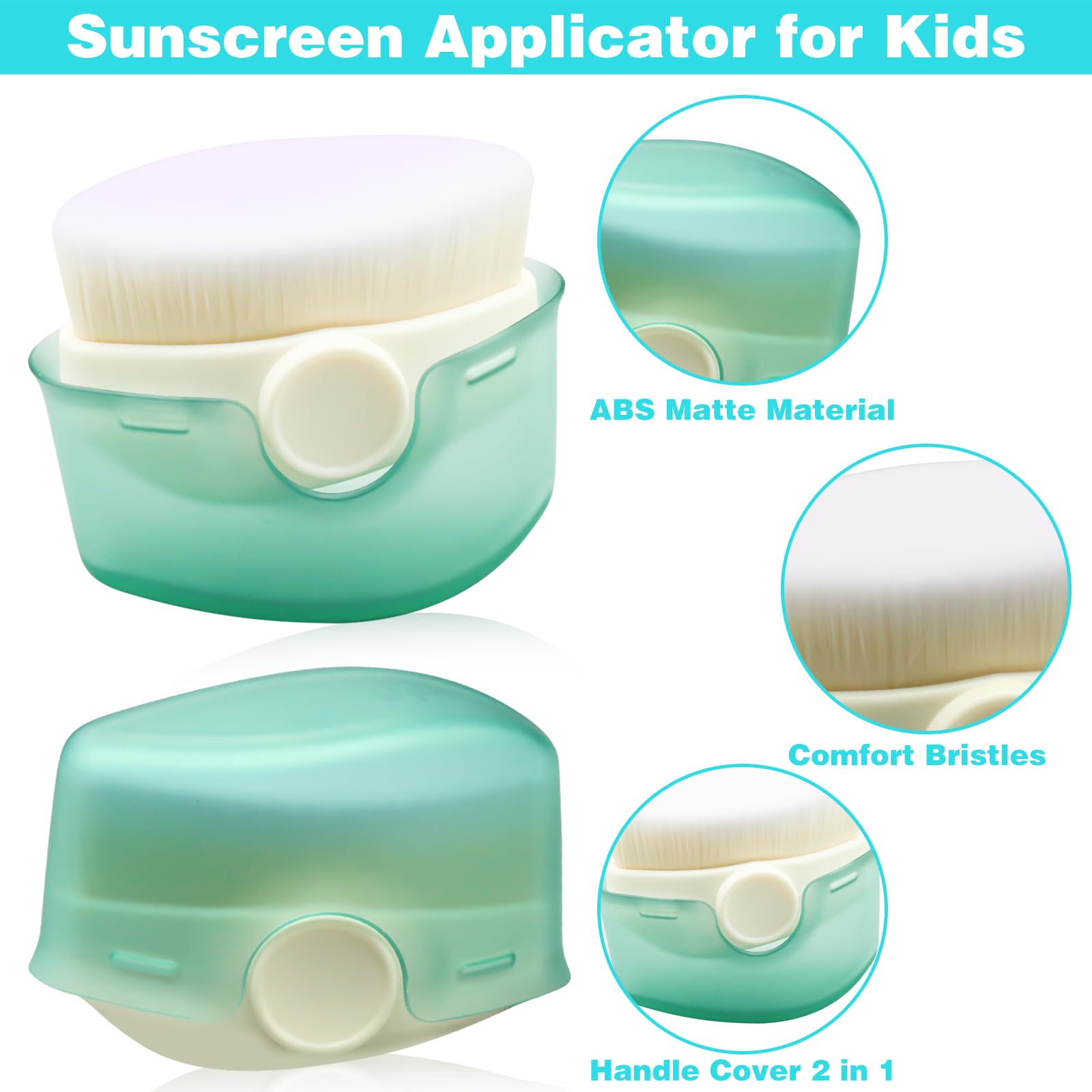 CANIPHA large 60mm brush for quick, even facial coverage on kids.