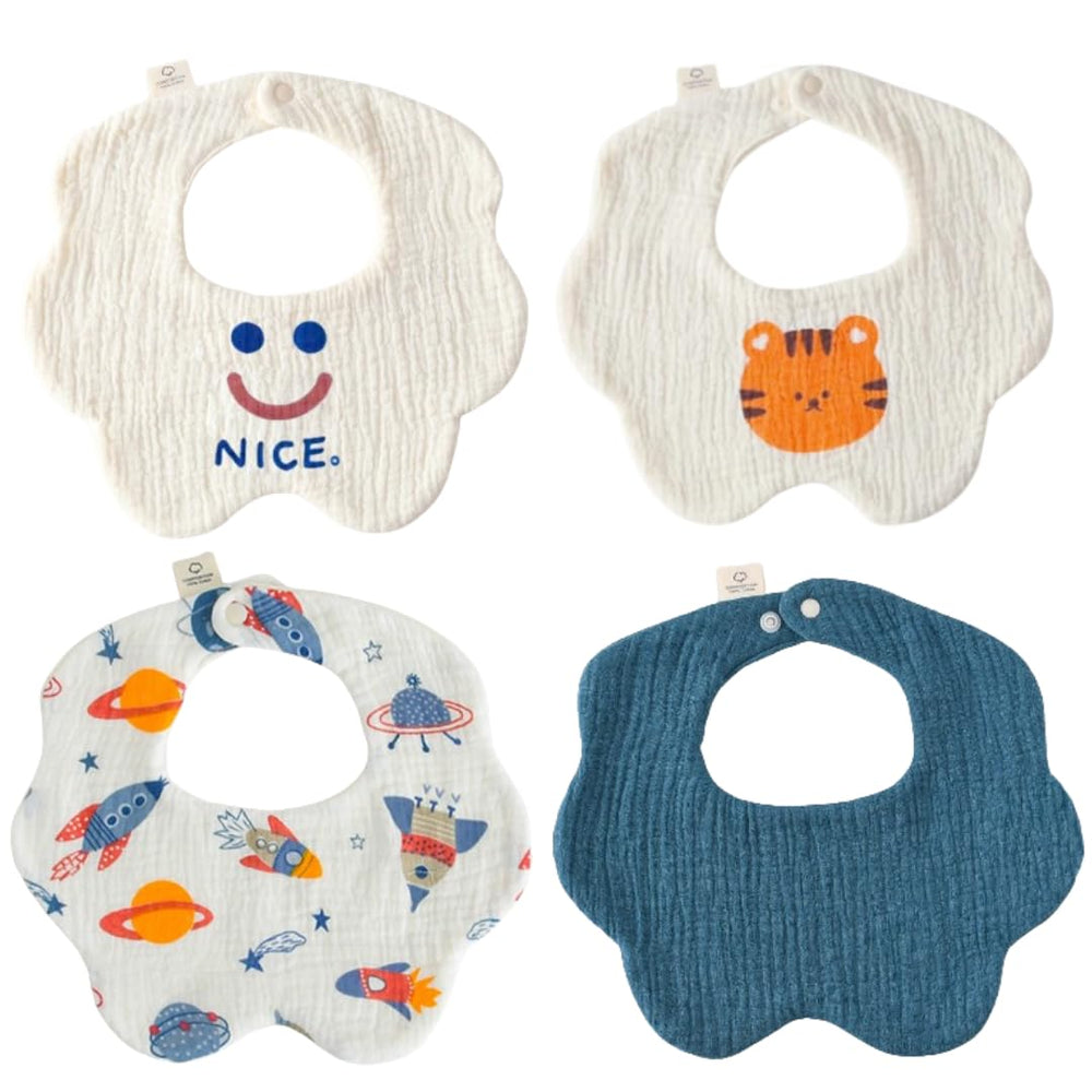 Canjolie baby bandana bib with flower design offers stylish drool protection.