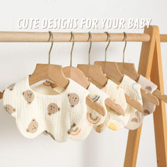 6-layer cotton muslin fabric used in Canjolie bibs.
