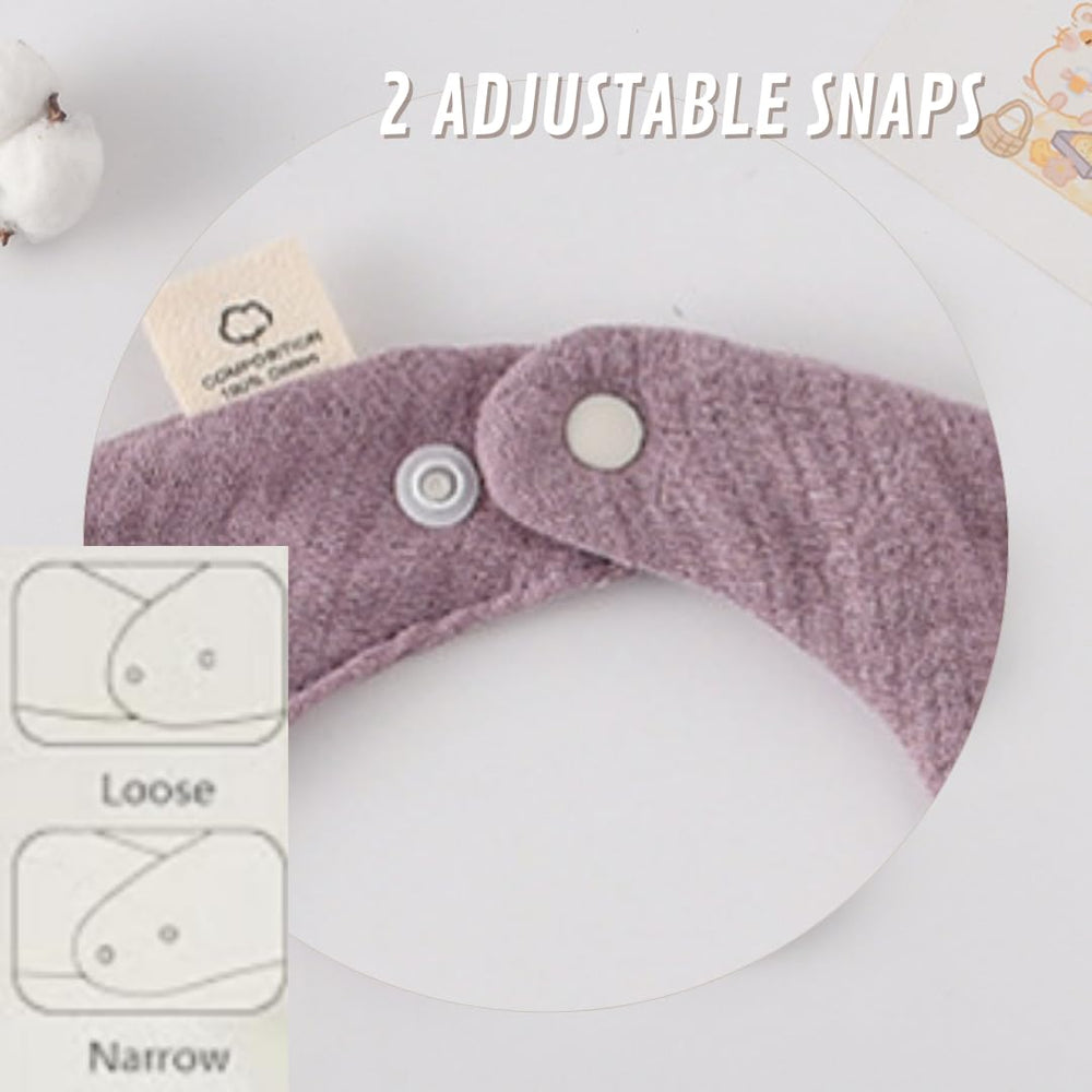 Variety of patterns and colors in Canjolie bibs to match outfits.