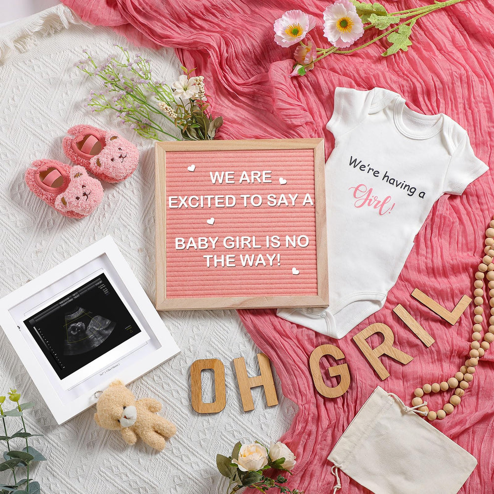 Canlierr pregnancy announcement letter board displays DIY messages for a memorable reveal.