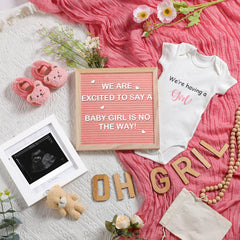 Canlierr pregnancy announcement letter board displays DIY messages for a memorable reveal.