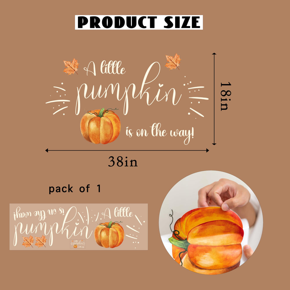 CANTLY decal features cream lettering and autumn leaves for elegant fall announcements.