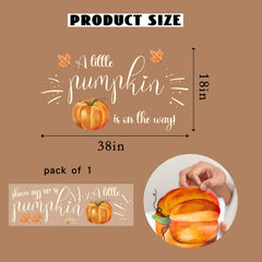 CANTLY decal features cream lettering and autumn leaves for elegant fall announcements.