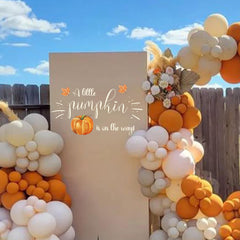 CANTLY decal pumpkin graphic adds a charming focal point for baby showers and harvest events.
