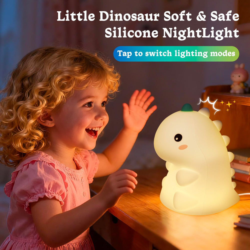 Canvage Dinosaur Night Light with touch control for easy brightness adjustment