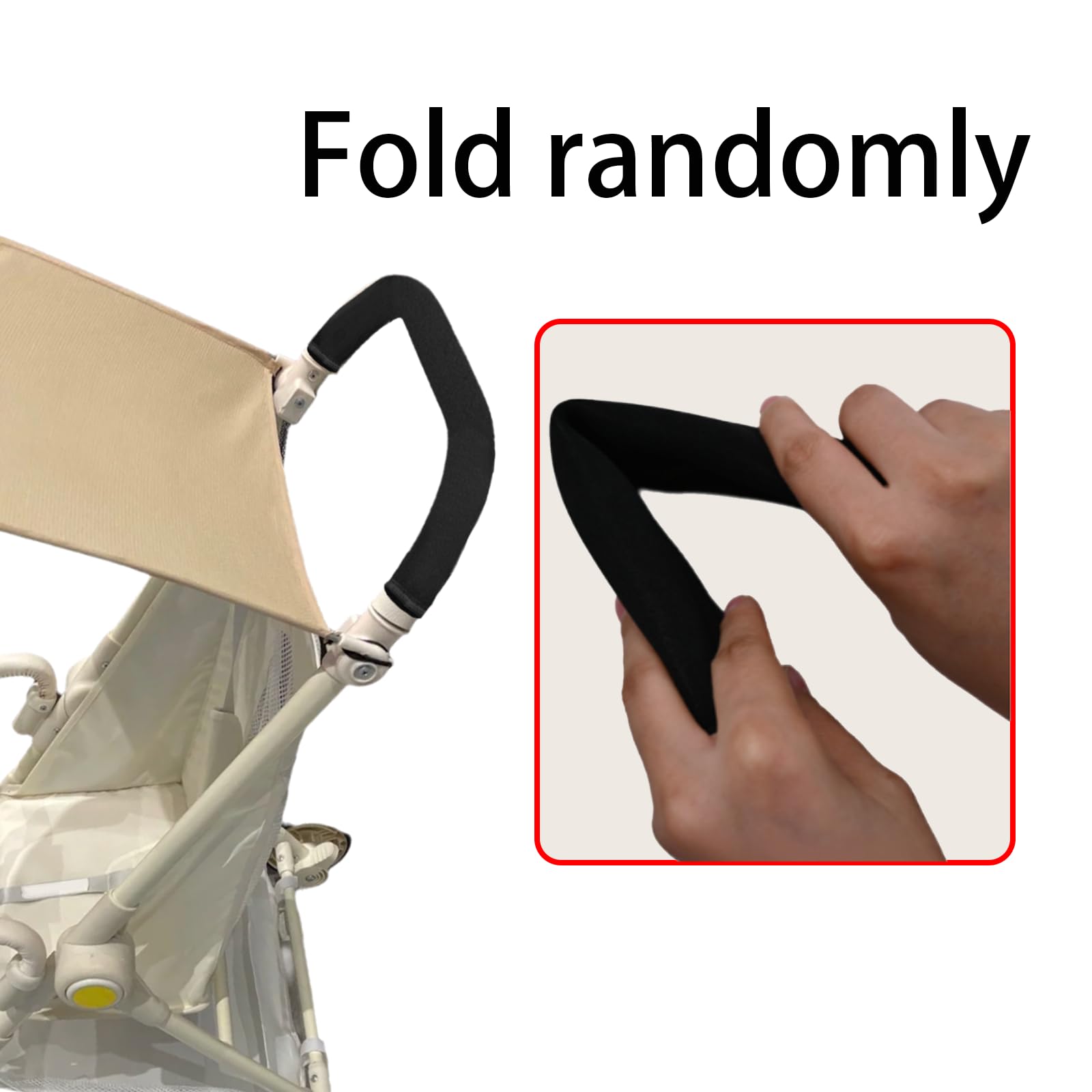 CaoXiong armrest handle cover on a daily pushchair, showcasing universal fit.