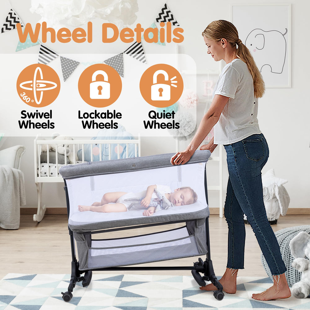 CAPAKIDDO 6-level height adjustment aligns with most beds for comfortable positioning.