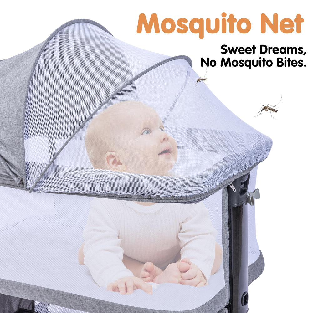 CAPAKIDDO breathable mesh with detachable mosquito net keeps air flowing and pests out.