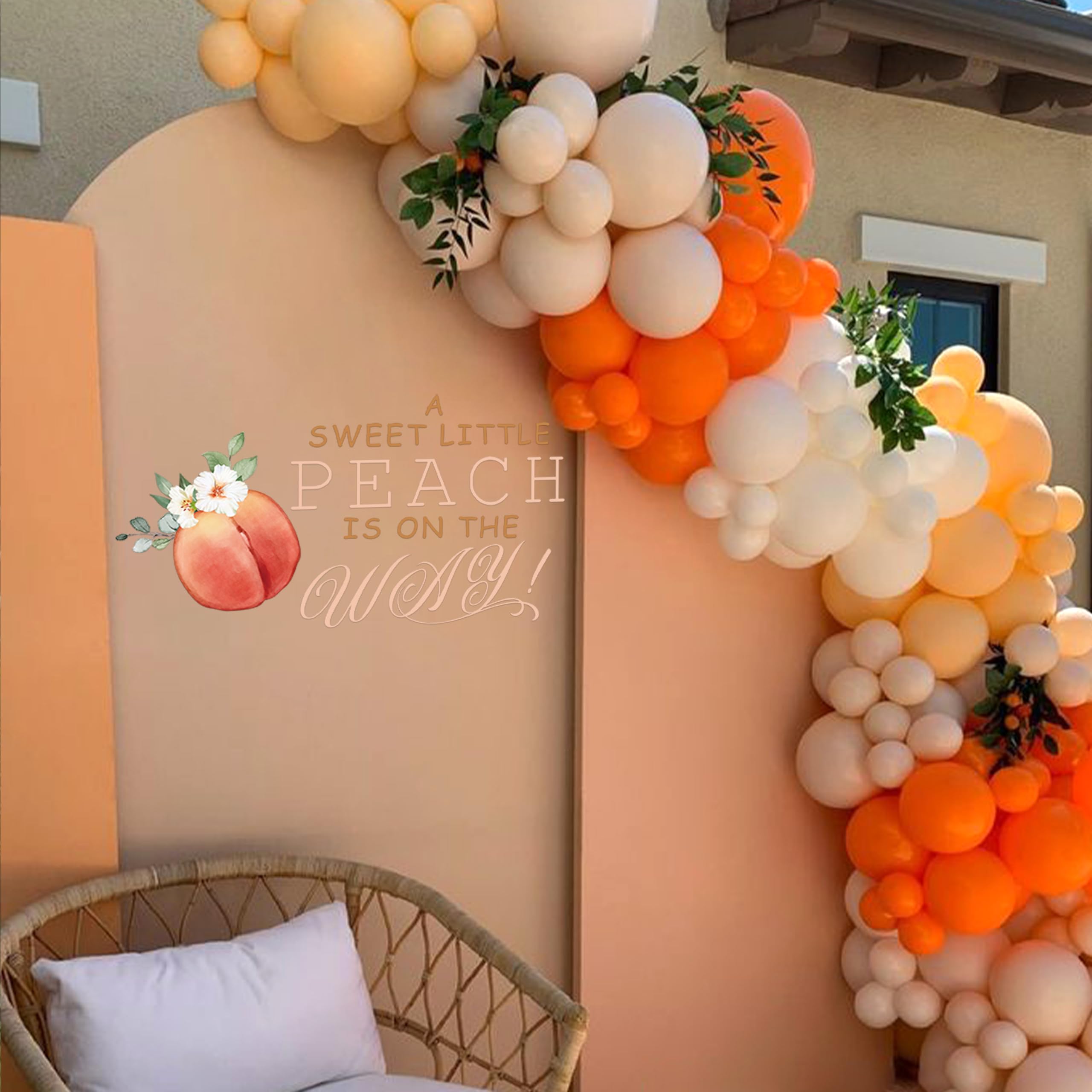 Capiont archway peach background enhances arch decorations with a sweet touch