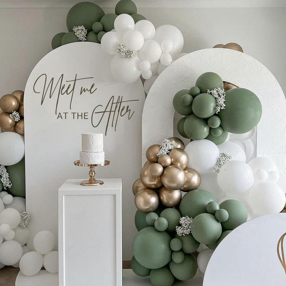 Capiont Meet Me at The After bridal shower decor enhances photo booth moments