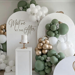 Capiont Meet Me at The After bridal shower decor enhances photo booth moments