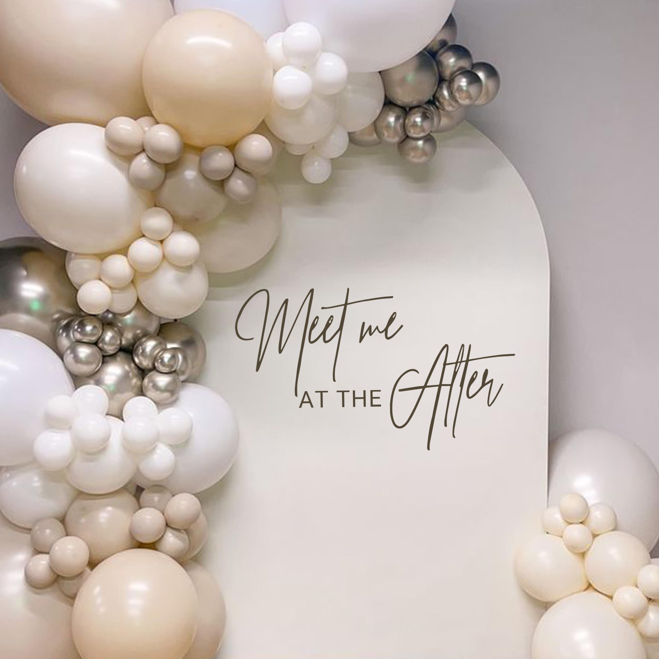 Capiont Meet Me at The After backdrop sticker for romantic bridal shower photos