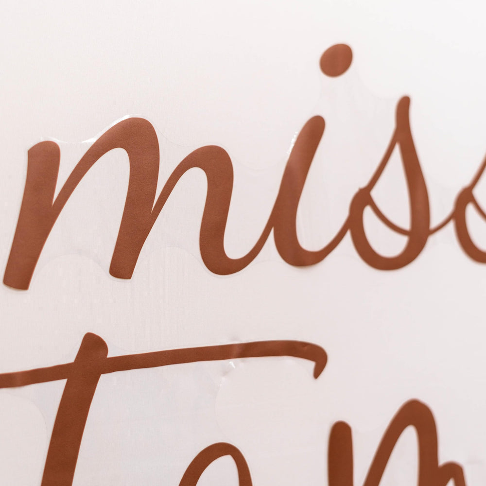 Capiont Miss to Mrs decals are easy to apply and remove with no mess