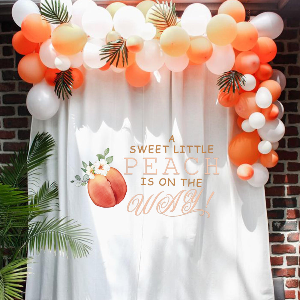 Capiont nursery decor peach-sticker offers versatile reuse for nursery or parties