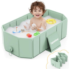 Captainbear baby tub mini shower room setup in a sink for home use.