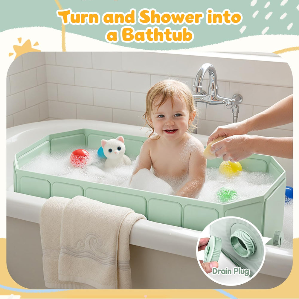 Captainbear baby tub non-slip-bottom keeps baby safe during baths.