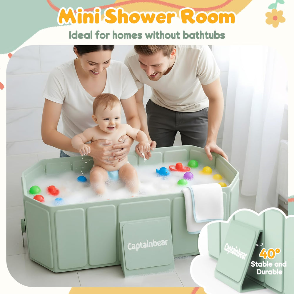 Captainbear portable tub suitable for sink baths, travel, and camping adventures.